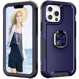 3 In 1 tough Armour Case Built-in Kickstand full body protective Impact Duty Rubber cover for iPhone 12 Pro MAX/12 Pro 6.1 Inch/12 6.1/12 mini 5.4" Phone Cover Cases