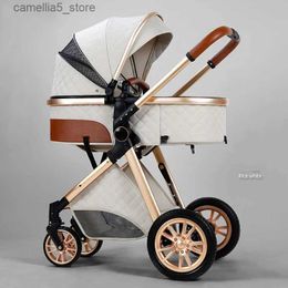 Strollers# Prams for newborns baby stroller High landscape Folding newborn carriage Comfortable convenient Portable strollers baby pram Q231116