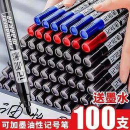 Markers 10pcs Oily Non-erasable Marker Pen Big Head Pen Express Logistics Pen 701 Extended Ink Pen Wholesale Red Blue Black 231115