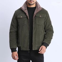 Men's Jackets HNDTAZ Thick Warm Mens Parkas Military Winter Army Green Coats Outerwear Fur Collar Bomber Jacket Windbreaker 5XL