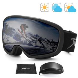 Ski Goggles Ski Snowboard Goggles for Kids Snow Glasses Children Skiing Eyewear Anti-fog Double Layers UV400 Protection Ski Sports Glasses 231115