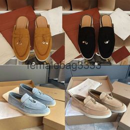 Designer Men Women Shoes Summer Suede Casual shoe Black Brown Blue leisure shoes Charms Outdoor Runner Sneaker Size 36-45