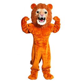 2024 High quality SUPER POWER CAT LION Mascot Costume Halloween Christmas Fancy Party Dress Cartoon Character Suit Carnival Unisex Adults Outfit