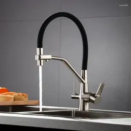 Kitchen Faucets GEGVE 3in1 Accessories Iron Was Drawn To A Sink Into The Taps With Filter Mixer Removable Water Purifier