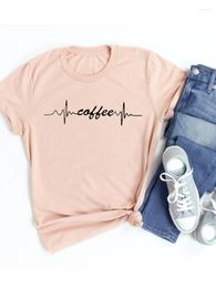 Women's T Shirts Coffee Love Sweet 90s Fashion Short Sleeve Casual T-shirts Clothes Women Female Summer Clothing Print Graphic Tee