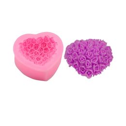 DIY Cake Mould Love Rose Fondant Silicone Mould Chocolate Mould Polymer Clay Handmade Soap Pudding Mould 1224229