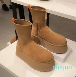 snow boots winter platform boot fur bottes ankle wool shoes sheepskin real leather classic brand casual outsid