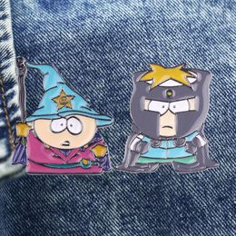 Brooches Cute Cartoon Character Magician Brooch Originality Lapel Metal Badge Collect Denim Jacket Backpack Pin Children Fashion Gifts