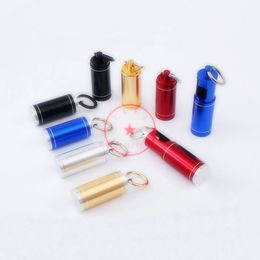 Newest Colourful Mini Smoking Aluminium Alloy Ashtrays Portable Keychains Herb Tobacco Cigarette Cigar Holder Ash Soot Seal Container Car Pocket Ashtray