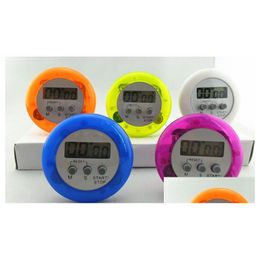 Kitchen Timers Digital Kitchen Timer Helper Mini Lcd Count Down Clip Alarm Round Five Colors For Selection Drop Delivery Home Garden K Dhs6H