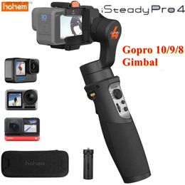 Stabilisers Gopro 10 Gimbal 3-Axis Handheld Action Camera Stabiliser for Gopro 10/9/8/7/6/5/4 OSMO Action Insta360-Hohem iSteady Pro 4/Pro 3 Q231116