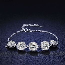 Wholesale 925 Silver Moissanite Bracelet Diamond 1 ct GRA Certified Moissanite Bracelet 5 stars Fine Jewellery Wedding Gift