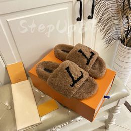 2023 New Dupe Boot Designer Slippers Fluffy Furry Wool Sandals Warm Women Slipper Slides Scuffs Sandal