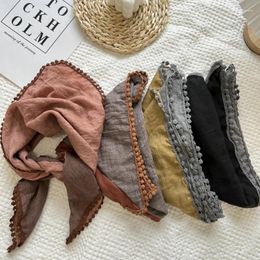 Scarves Unisex Style Winter Scarf Cotton And Linen Solider Colour Long Women's Shawl Fashion Men For Women