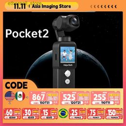 Stabilisers Feiyutech Pocket 2 Handheld Action Camera 4K 60FPS with 3-Axis Gimbal Stabiliser 130 Wide Angle 1.3" Touch Screen 1/2.3 CMOS Q231116