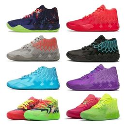 With Box LaMelo Ball 1 MB.01 Men Basketball Shoes Sneaker Black Blast City LO UFO Not From Here Queen City Rick and Morty Rock Ridge Red Men