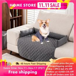 kennels pens Water Repellent Dog Sofa Couch Cover Bed Pet Blanket Mat for Large Dog Pad with Neck Pillow Cat Sleeping Mat for Travel Indoor 231116