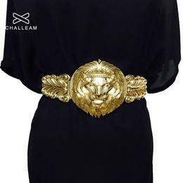 Belts Golden Waist Fashion Women's Metal Wide Waistband Female Luxury Brand Designer Ladies Elastic Belt For Dress 108 231115