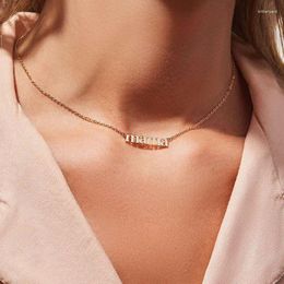 Pendant Necklaces MAMA Letters Choker Necklace 3 Colours Simple Fashionable Mum Clavicle Chain Feminine Jewellery Mother's Day 2023 Special