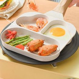 Pans Egg Frying Pan Non-Stick Cookware Multi Section Cooker Pancake Steak Kitchen Accessories For Breakfast Bacon Eggs