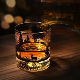 Kubek lodowy Kreatywny sylwetka kieliszek do wina kubek śnieg górski gęsty dolny kubek rockowy świąteczny whisky kubek