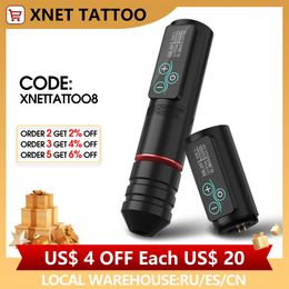 Tattoo Machine XNET Vane Wireless Tattoo Pen Machine Powerful Brushless Motor with Touch Screen Battery Capacity 2400mAh for Tattoo Artists 231115