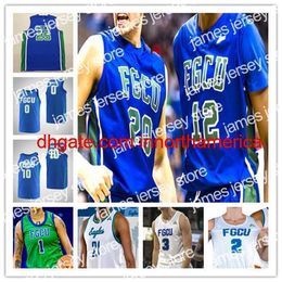 College Basketball Wears Custom Ncaa Florida Gulf Coast FGCU Basketball Jersey Caleb Catto Cyrus Largie Jalen Warren Justus Rainwater Zach