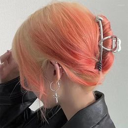 Hair Clips Punk Cupid Heart Sex Metal Fashion Accessories For Women Irregular Graphic Hairpin Korean Charm Cool Hip Hop