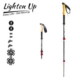 Ski Poles Mountain Climbing Stick External Lock Trekking Poles Aluminium Nordic Ultralight Walking Cane Outdoor Camping Ski Hiking Sticks 231116