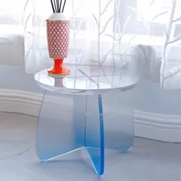 Kitchen Storage Small Round Stool Acrylic Shoe Transparent Simple Low Living Room Household Door Bench Creative