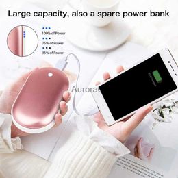 Space Heaters Reusable Hand Warmer Power Bank 5200mah Temperature Adjustable Electric Portable Heater Mobile USB Rechargeable Hand Warmer YQ231116