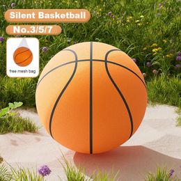 Other Toys 24cm Size 7 Silent Basketball Bouncing High Mute Ball Sports Game Kids Birthday Christmas Gift 231115