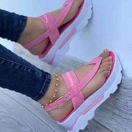 Platform Plus Summer Women Sandals Shoes Size Wedge S Closed Toe Casual Roman Correction Sandaleas De Mujer andaleas