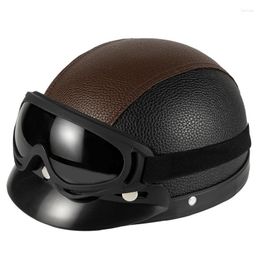 Motorcycle Helmets For Adults Light Weight Cycling Vintage Hat Bicycle Cruiser Chopper