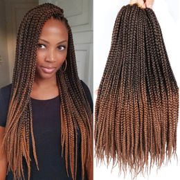 24 Inch Box Braids Crochet Hair 3X Braiding Hair Extensions Pre Looped Goddess Crochet Hair Braid Extension For Women