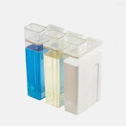 Storage Bottles Laundry Powder Container Detergent Bin Dispenser For Liquid Fabric Softener Organiser With Measuring Lid