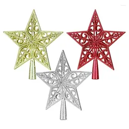 Christmas Decorations Tree Top Star Ornaments 20cm Five-Pointed Pendants Glittering Topper Home Party Supplies