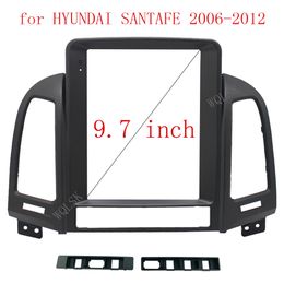 Car Audio 2 Din Fascia Frame Adapter for Hyundai Santa Fe 2006-2012 9.7 INCH Big Screen DVD Installation Panel Frame Kit