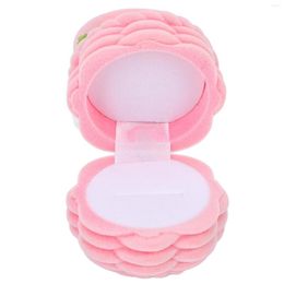 Jewellery Pouches Pink Lovely Box Portable Travel Organiser Flower Basket Shaped Ring For Gift U