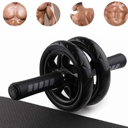 Ab Rollers No Noise Abdominal Wheel Ab Roller With Mat For Gym Muscle Trainer Exercise Fitness Equipment 230417