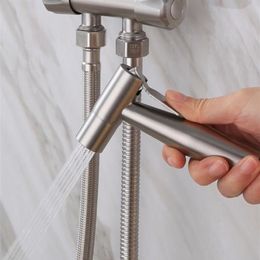 Bath Accessory Set Handheld Toilet Bidet Sprayer Kit Stainless Steel Hand Faucet For Bathroom Shower Head Self Cleaning291r