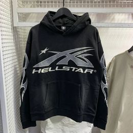 Men's Jackets Hellstar Vintage Wash Black 1 High Street Print Large Couple Autumn Winter Sports Hoodie 231117