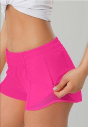 2023 neue Tops Qualität Damen Shorts Sommer Yoga Hotty Hot Shorts Atmungsaktiv schnell trocknend lustig weiß Sport Unterwäsche Damen Pocket Running Fitness Pants