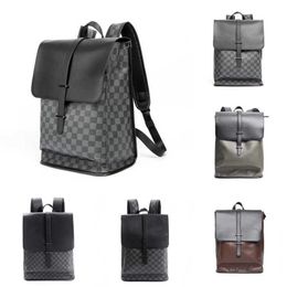 Chic Plaid Backpack bags Large Capacity Travel Bag Casual Flip Fashionable Men's Schoolbag Computer Fashion Backpack 230420