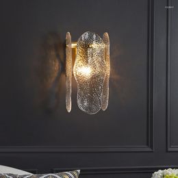 Wall Lamps FKL Modern Simple Golden Lamp Glass For Living Room Sofa Bedroom Bedside Household E14