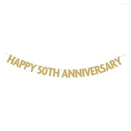 Party Decoration Golden Th Birthday Anniversary Garland With String
