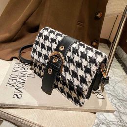 Shoulder Bags Lady Autumn And Winter Woollen Clot Crossbody Bag For Women Squarecatlin_fashion_bags