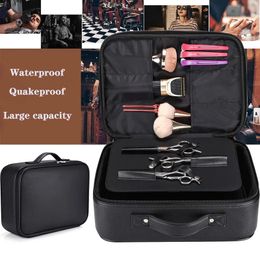 Other Hair Cares Barber Hair Scissor Salon Tool Bag Black Hairdressing Tools Large Capacity Storage Box Portable Hard Suitcase 231116