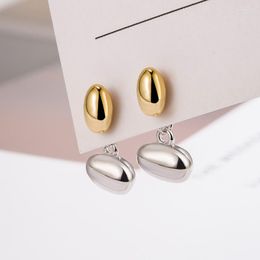 Stud Earrings Hip Hop Rock Contrasting Colors Bean For Women Simplicity Ellipse Korean Earring Banquet Piercing Jewelry