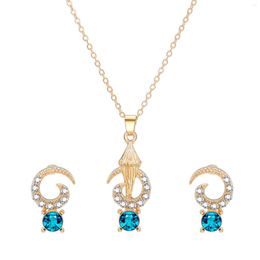 Necklace Earrings Set Jewellery Suitcase With Wheels Wedding Teardrop Crystal Rhinestone Bracelets Bridesmaid For